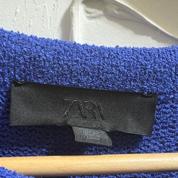 Blue Terry Style Knit Top - Picture 2 of 3